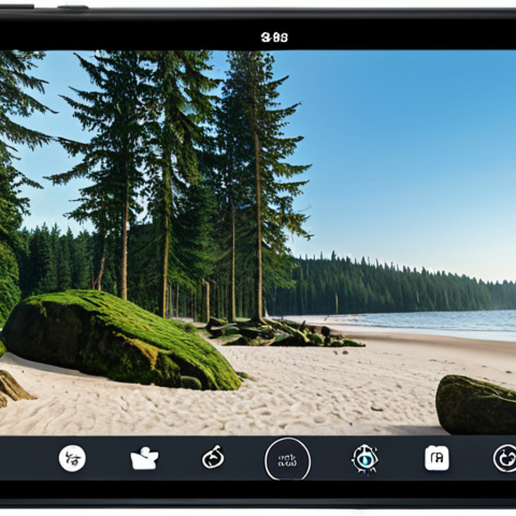마인드풀테크로 인한 웰빙 증진 - Meditation App Interface**
"Screenshot of a meditation app interface on a tablet, showing a calming...