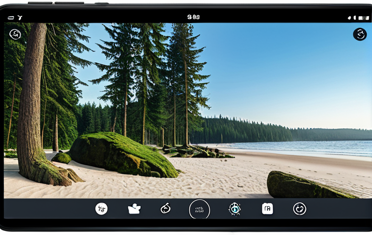 마인드풀테크로 인한 웰빙 증진 - Meditation App Interface**
"Screenshot of a meditation app interface on a tablet, showing a calming...